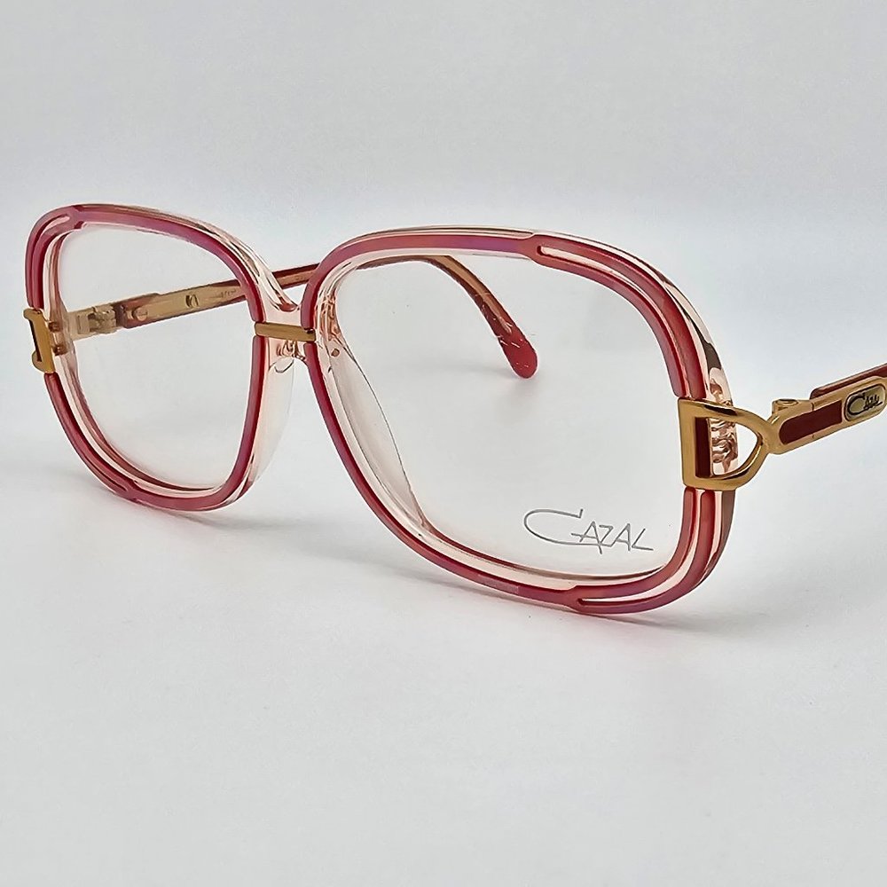 Cazal Mod. 320 Col 657 Pink Gold Transparent Eyeglasses Frame West Germany 58mm